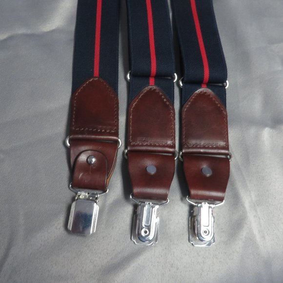 ❤️MAGNANNI Navy Red SUSPENDERS Made in Spain - Picture 6 of 7